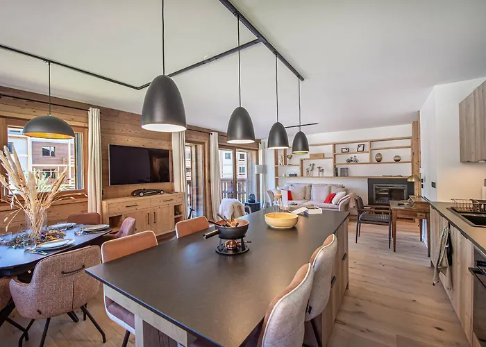 Appartement Chic Alpin De 100M² Avec Balcon Et Garage, Proche Centre Megeve - Fr-1-569-100 Megève