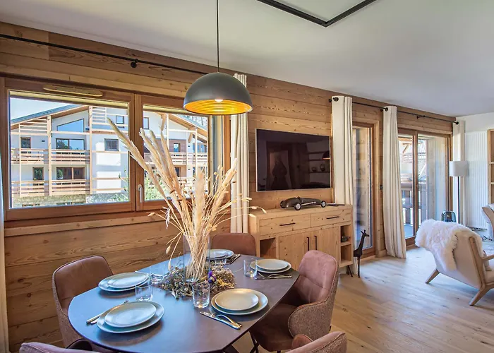 Appartement Chic Alpin De 100M² Avec Balcon Et Garage, Proche Centre Megeve - Fr-1-569-100 Daire